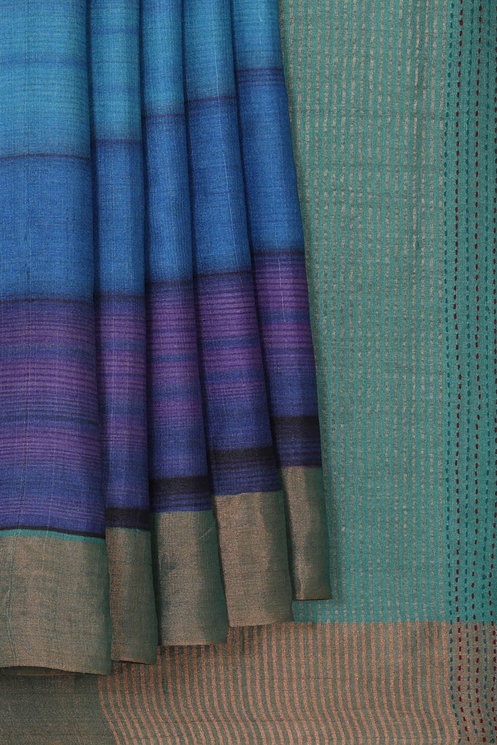 Image of Printed Tussar Multicolour Saree